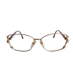 Vintage Christian Dior Gold Oversized‎ Frames Eyeglasses Glasses 60s 70s Retro